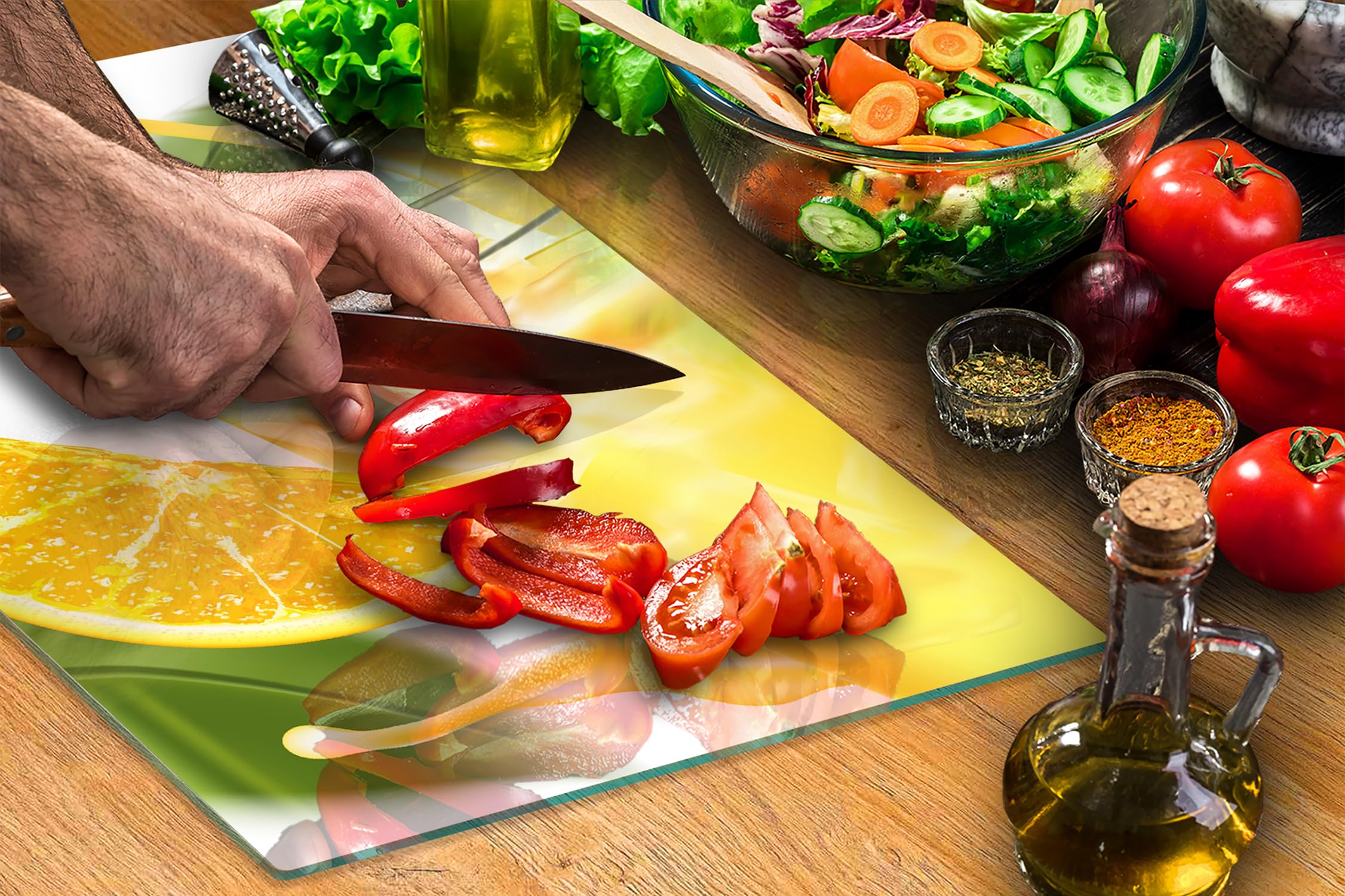 Plaque De Protection En Verre Trempé Pour Cuisinière 90 X 52 Cm - Anti-Éclaboussures, Planche à Découper Et Plateau De Service - 10
