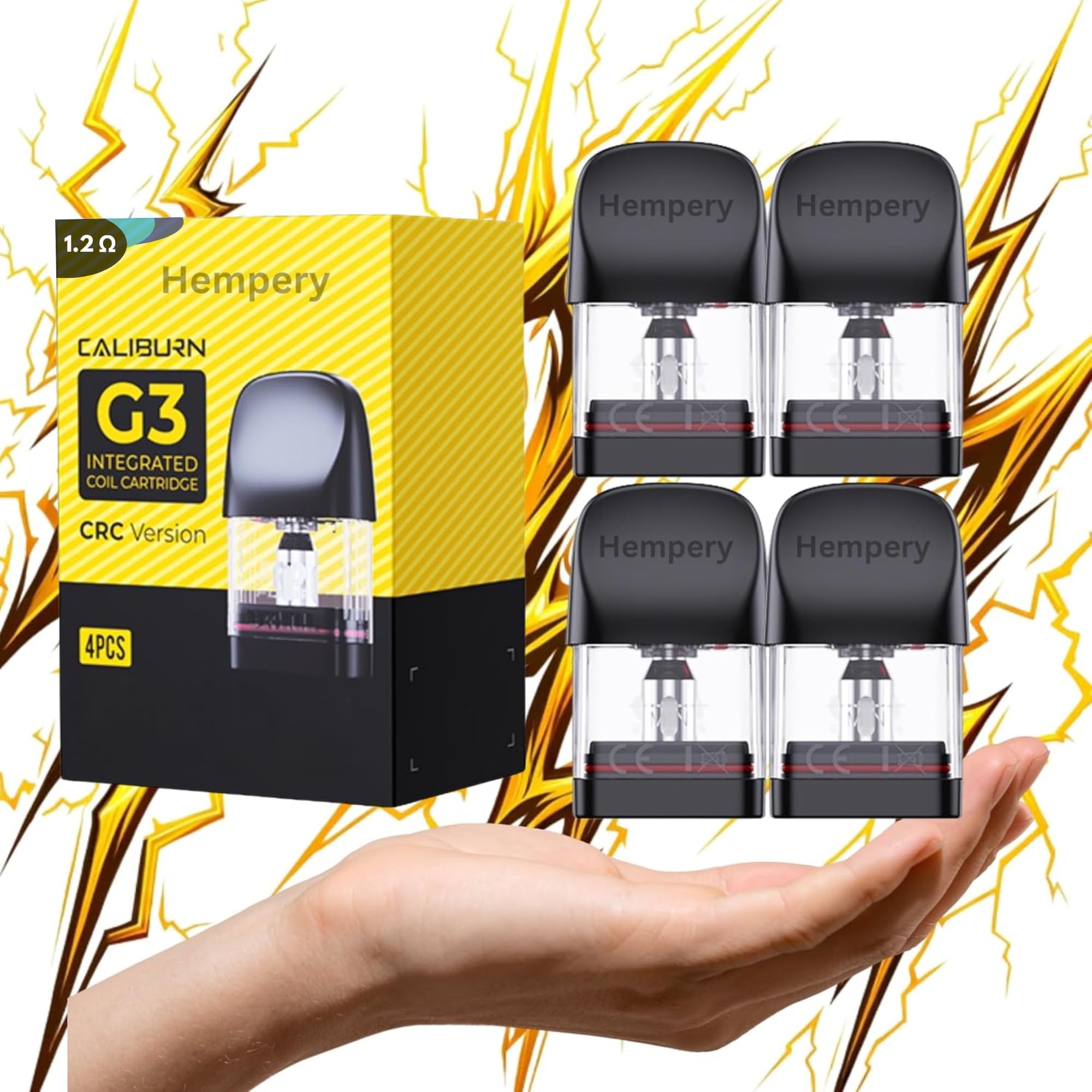 Caliburn GPP G3 G4 Pods 1.2 Ohm Pro Lite KOKO Replacement XLml Cartridges Vape Kit Pods Anti Leak Pods 4 Pack of 4 No Nicotine (GPP Pods 1.2)