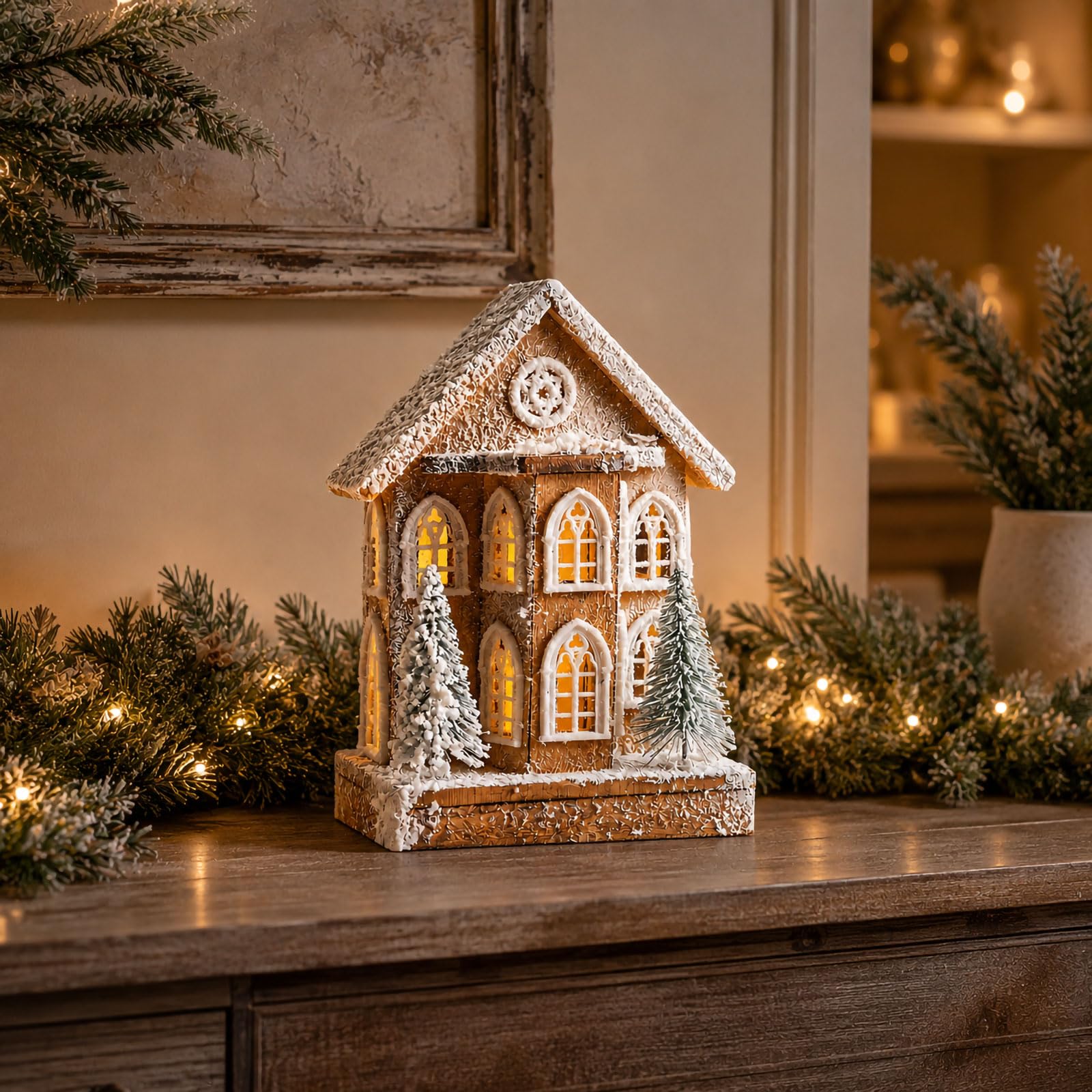 Décoration de maison de Noël couverte, A