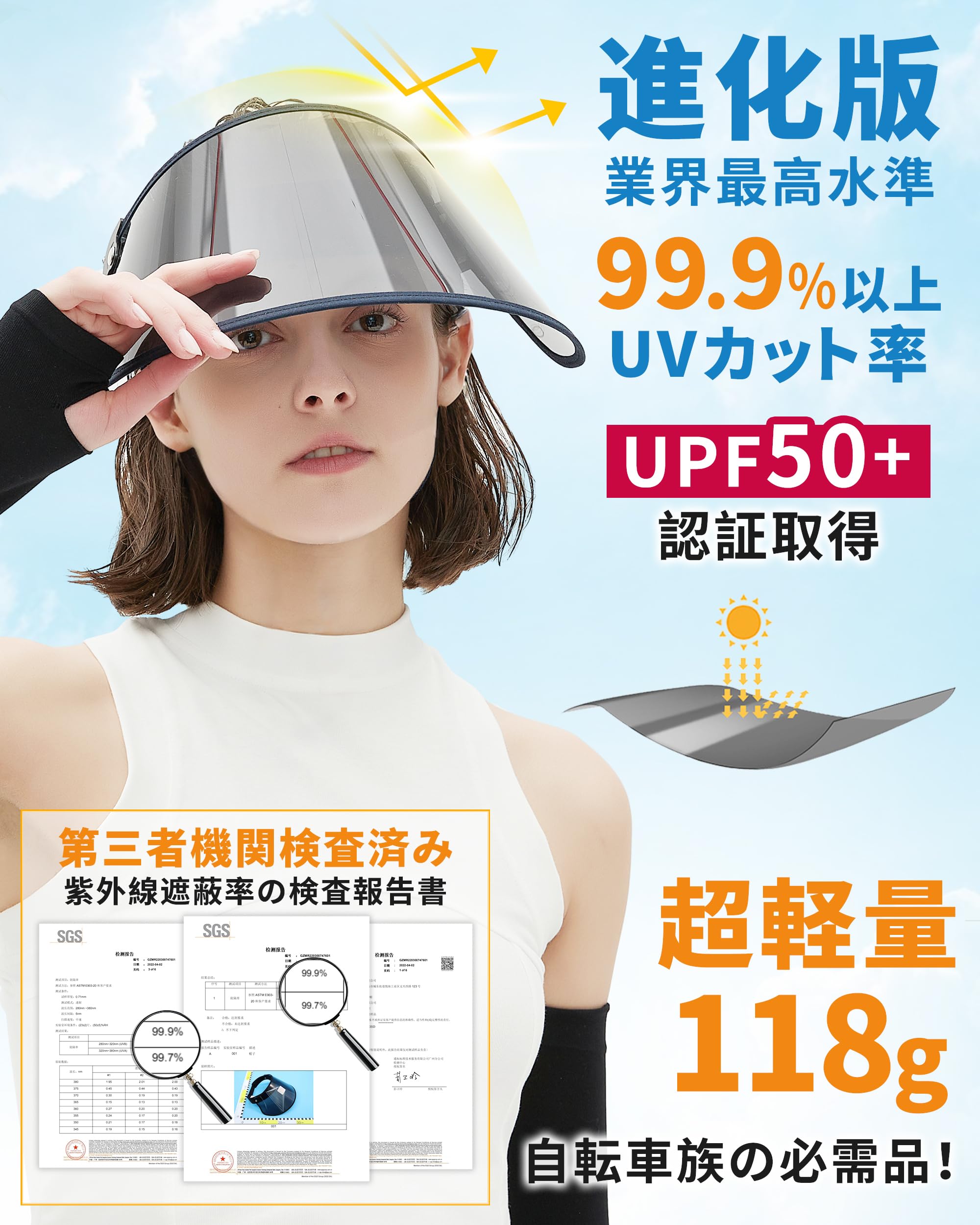 Amazon.co.jp: [GOKEI] サンバイザー フェイスバイザー つば広 ワイド
