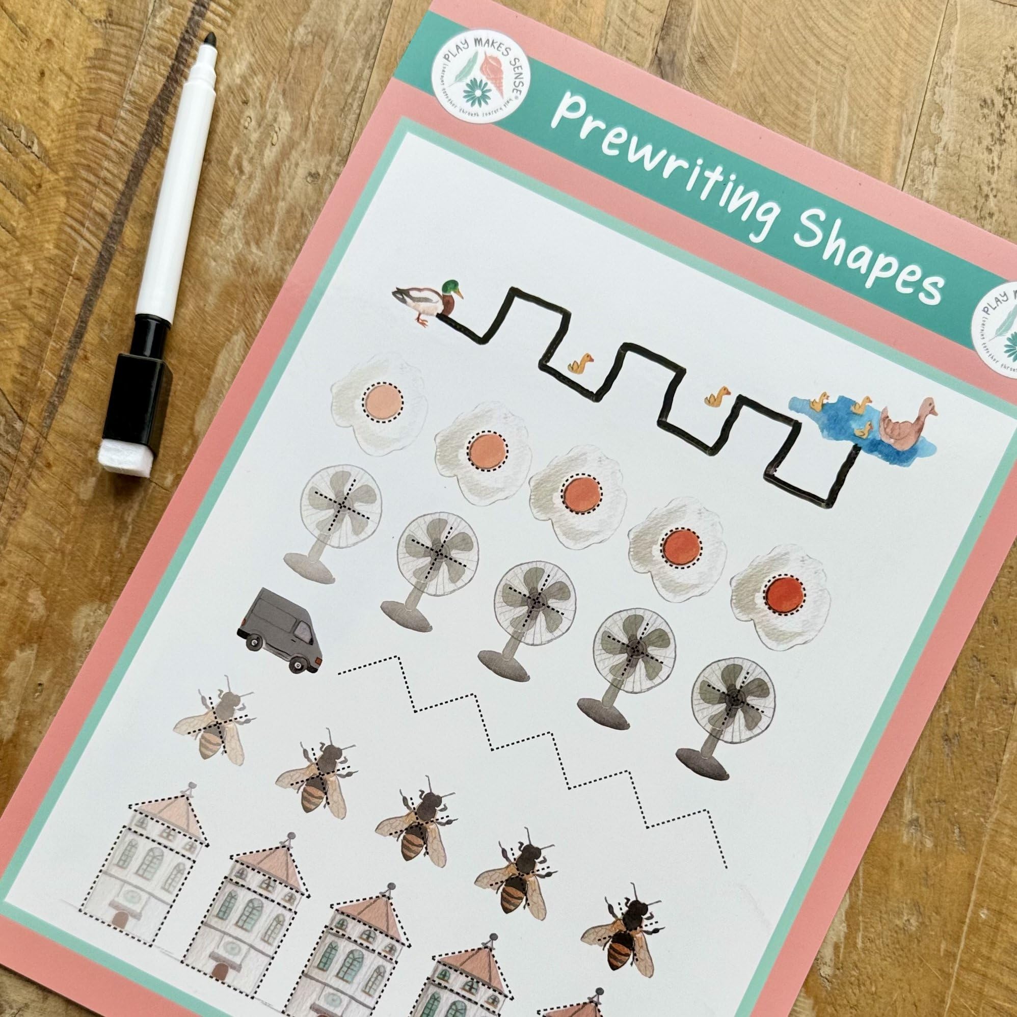 Letter, Number and Shape Formation Wipeable Learning Mats - Image 3
