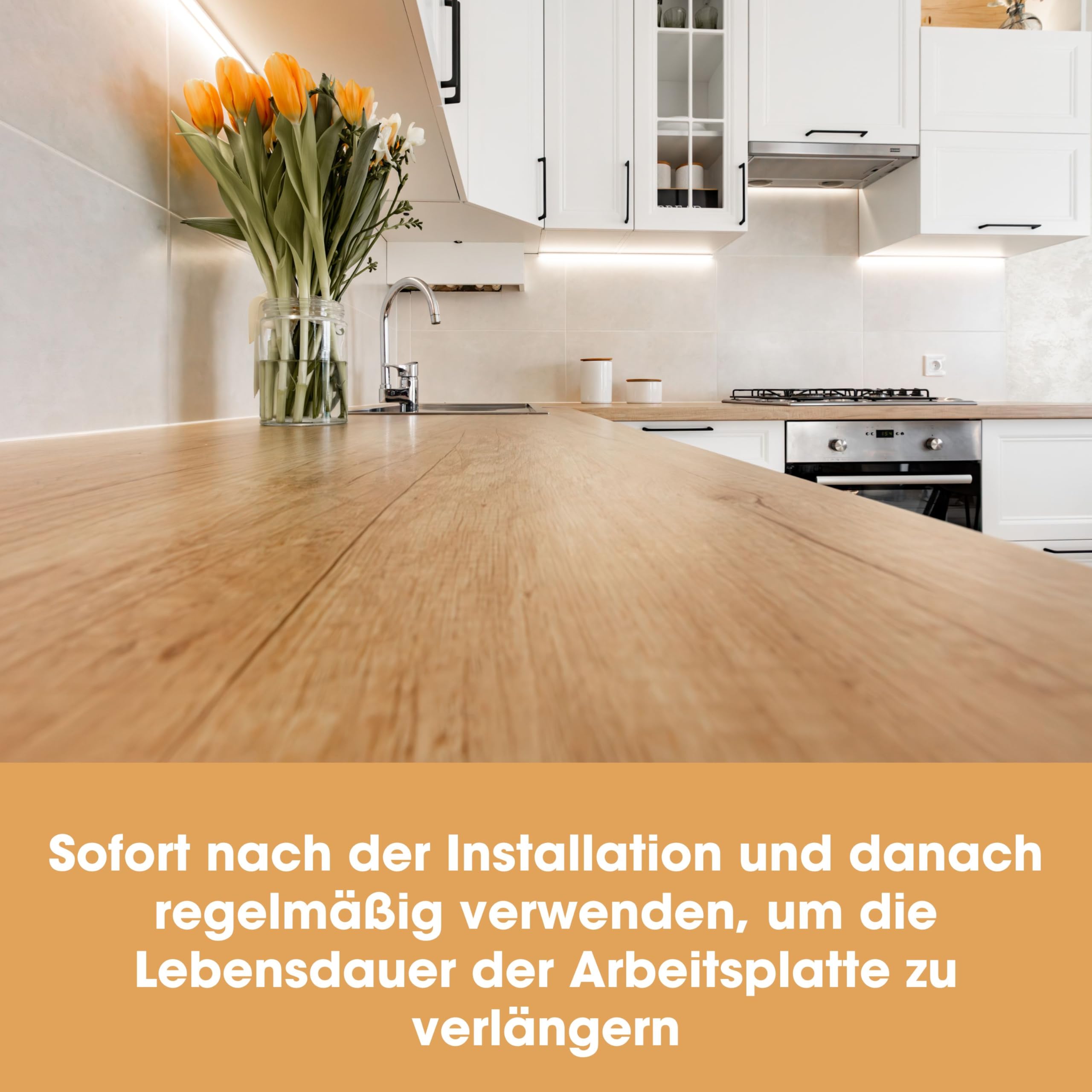 Furniture Clinic -Arbeitsplatten-Pflegeset – Reinigen, Restaurieren und Pflegen von Buche, Eiche, Kiefer, Teak und Walnuss Holz-Arbeitsplatten