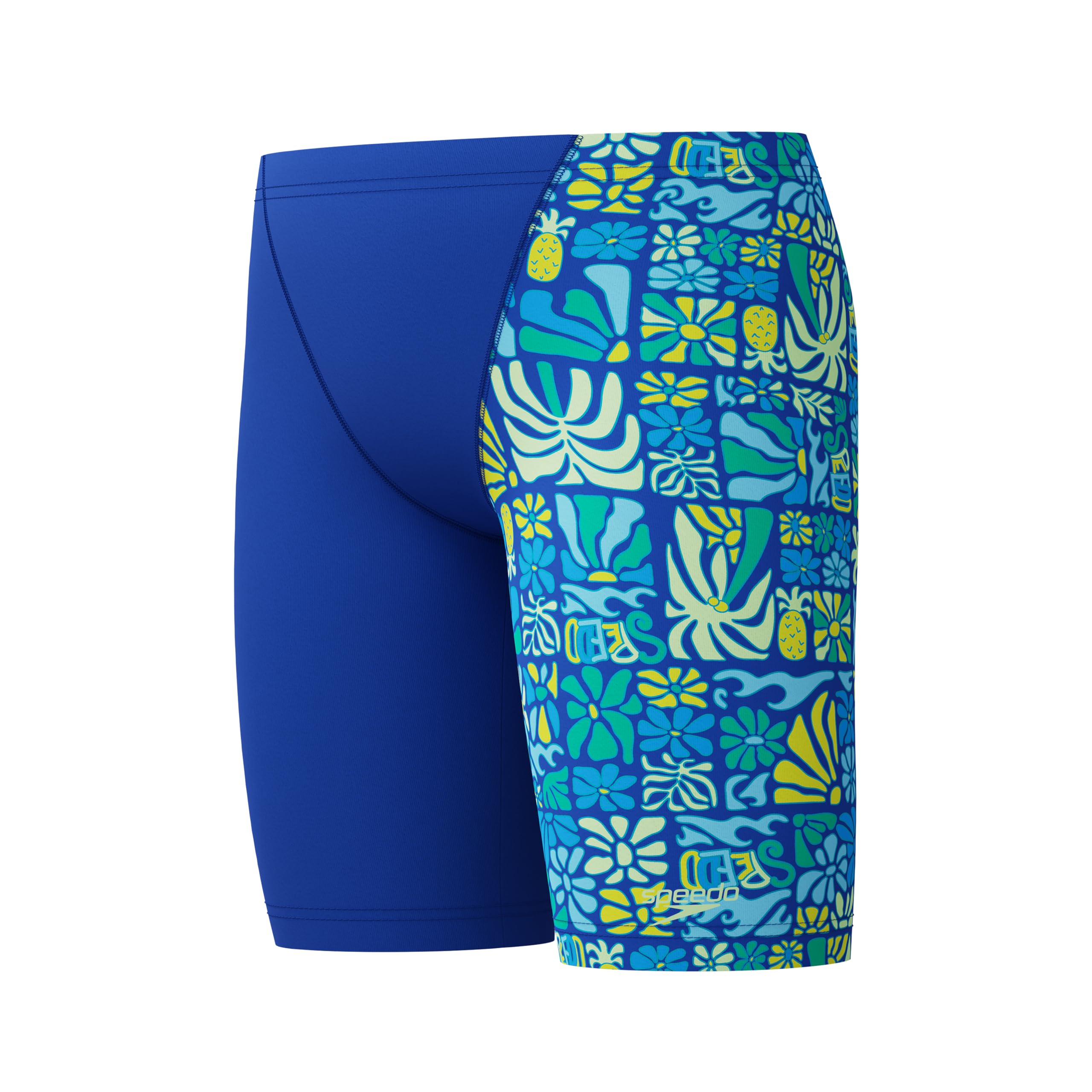 Speedo Costume da bagno da bambino, con stampa a V, colore: blu zaffiro scuro/blu angelico