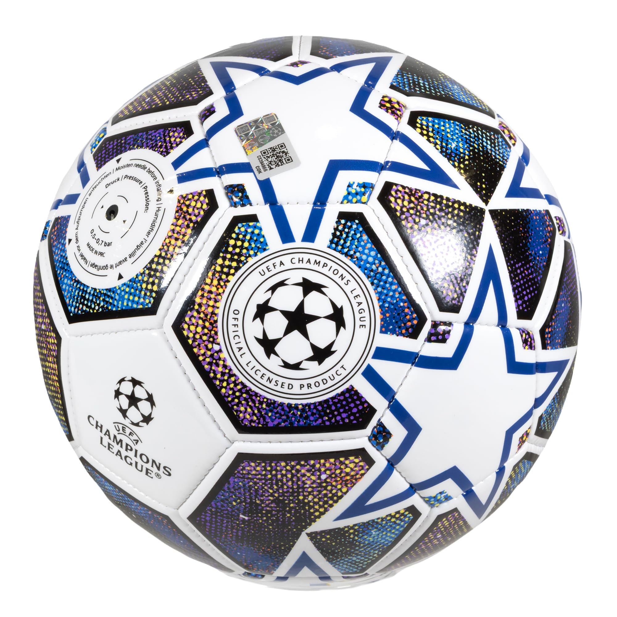 Ballon de Football Hy-Pro UEFA Champions League, Taille 5, sous Licence Officielle, pour l’entraînement et Les matchs, Produit dérivé et Objet de Collection pour Enfants et Adultes