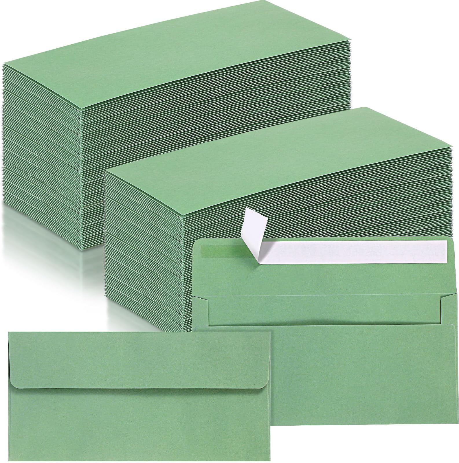 Chivertion 150 Pcs Business Envelopes Self Adhesive Sage