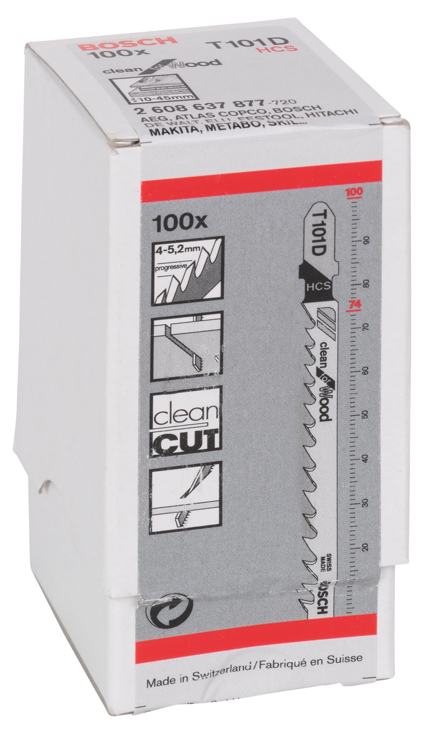 Bosch 100x Stichsägeblatt T 101 D