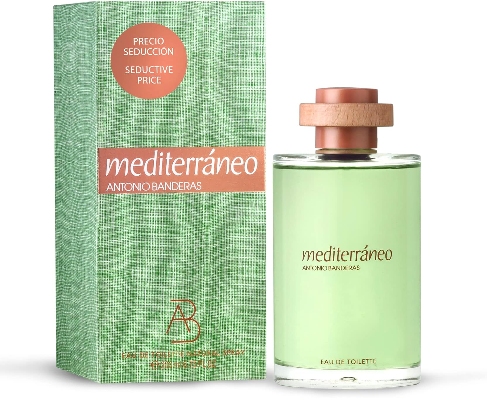 Banderas Perfume - Mediterráneo, Eau de Toilette for Men - Fresh, Energetic and Bright Fragance - Green Citrus and Bergamot Notes - Ideal for Day Wear - 200 ml