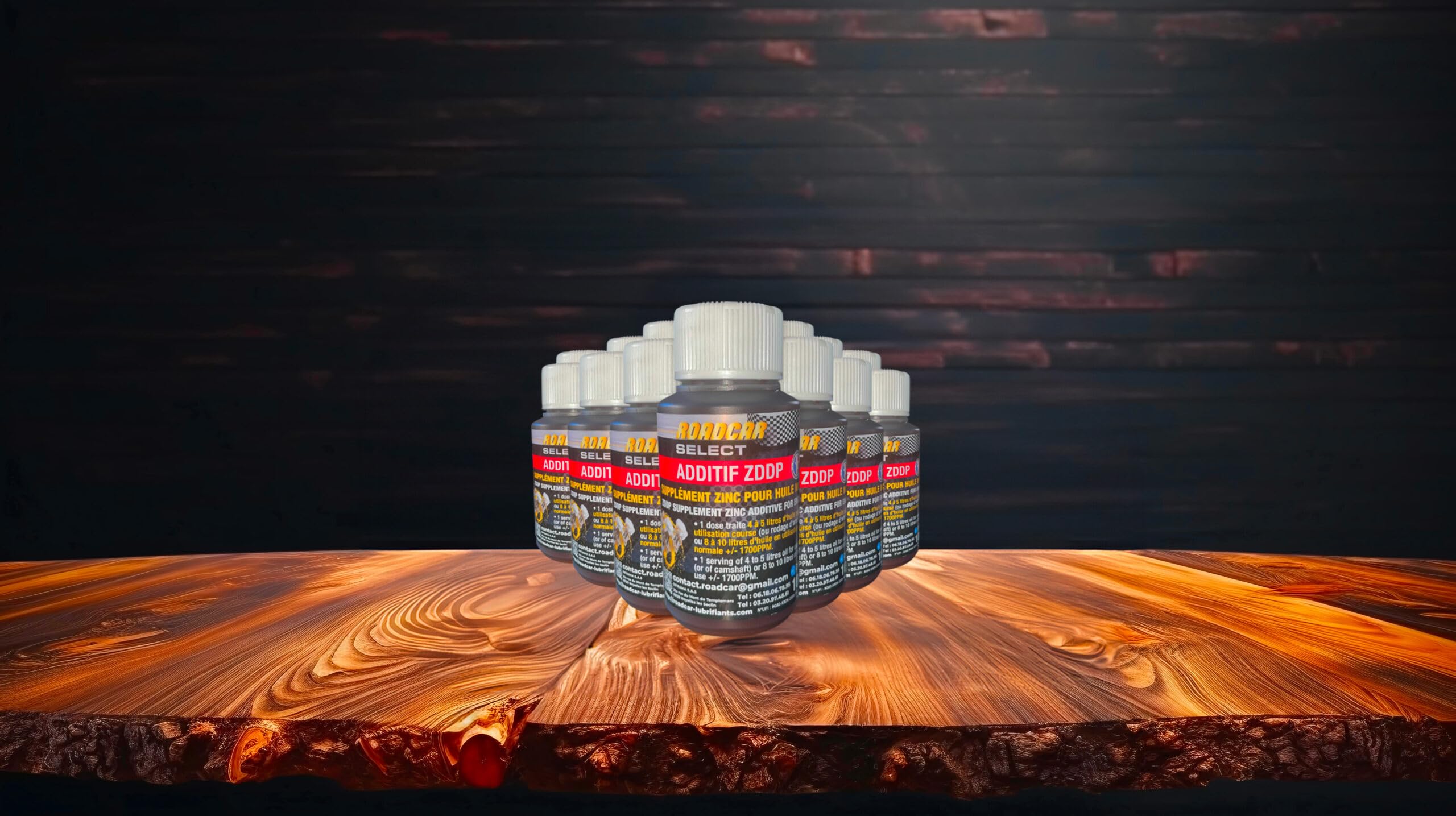 Additif moteur ZDDP – Supplément Zinc – Dose 100 mL – Spécial véhicules anciens & US 1700 PPM – Non compatible catalyseur – Roadcar® Select