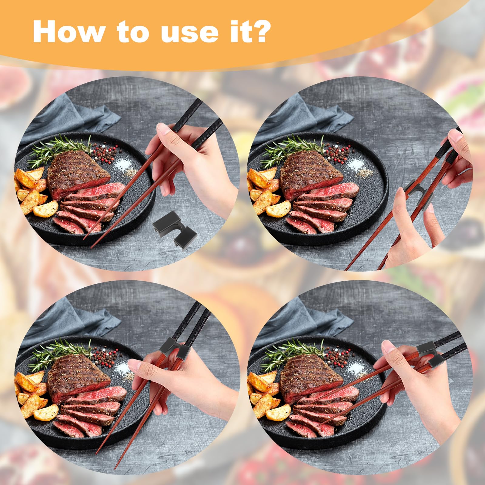 Aiuto Per Bacchette Riutilizzabili - 10 Pezzi Per Principianti, Adulti E Bambini - Foto 9