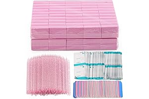 400PCS Professional Pedicure Manicure Kit, Sanitary Nail Files, Buffers, Sticks & Polish Remover Pads
