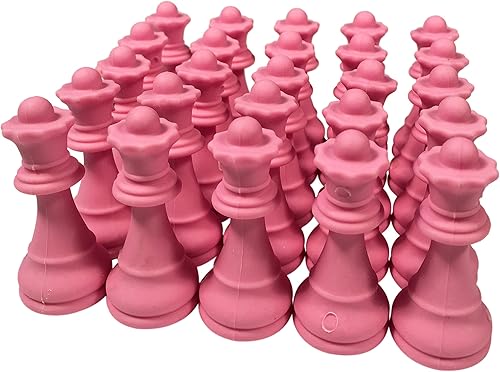 WE Games Borradores Pink Chess Queen Premios del club de ajedrez y recuerdos de fiesta Paquete de 25