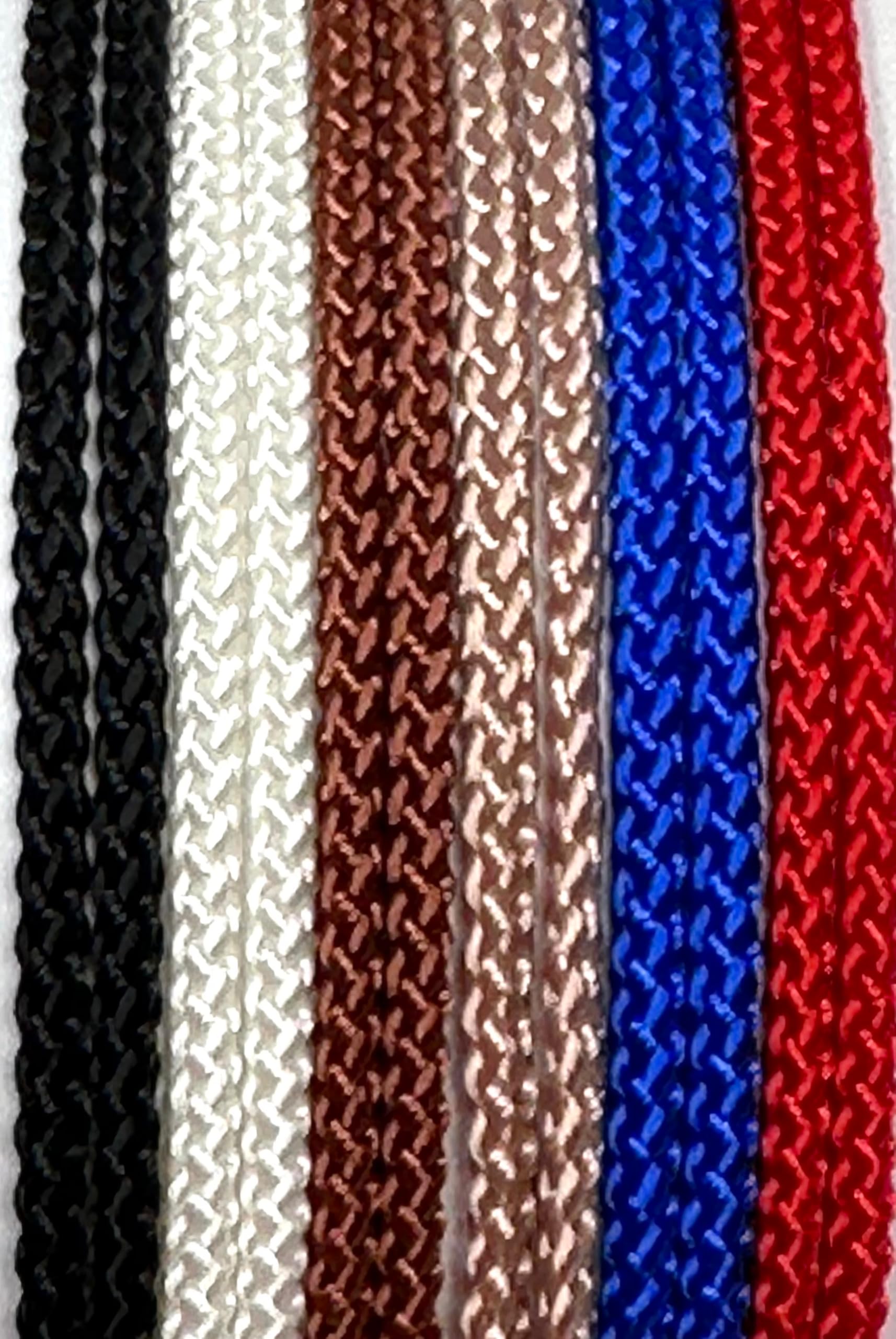 ShowLeine - Guinzaglio per esposizione di cani, in nylon, per cani di taglia piccola, media e grande, beige, 3 mm x 120 cm