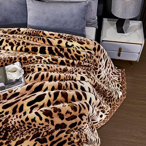 Miniatura 4 de Manta de forro polar de felpa, manta de franela Raschel tamaño Queen de 79 x 91 pulgadas, manta de visón coreano pesada súper suave, cálida, gruesa,