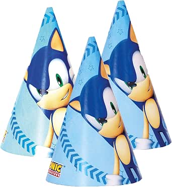 Pack 8 Gobelets Carton Sonic 200ml - Fête D'Anniversaire Enfant - Thème Jeu Vidéo