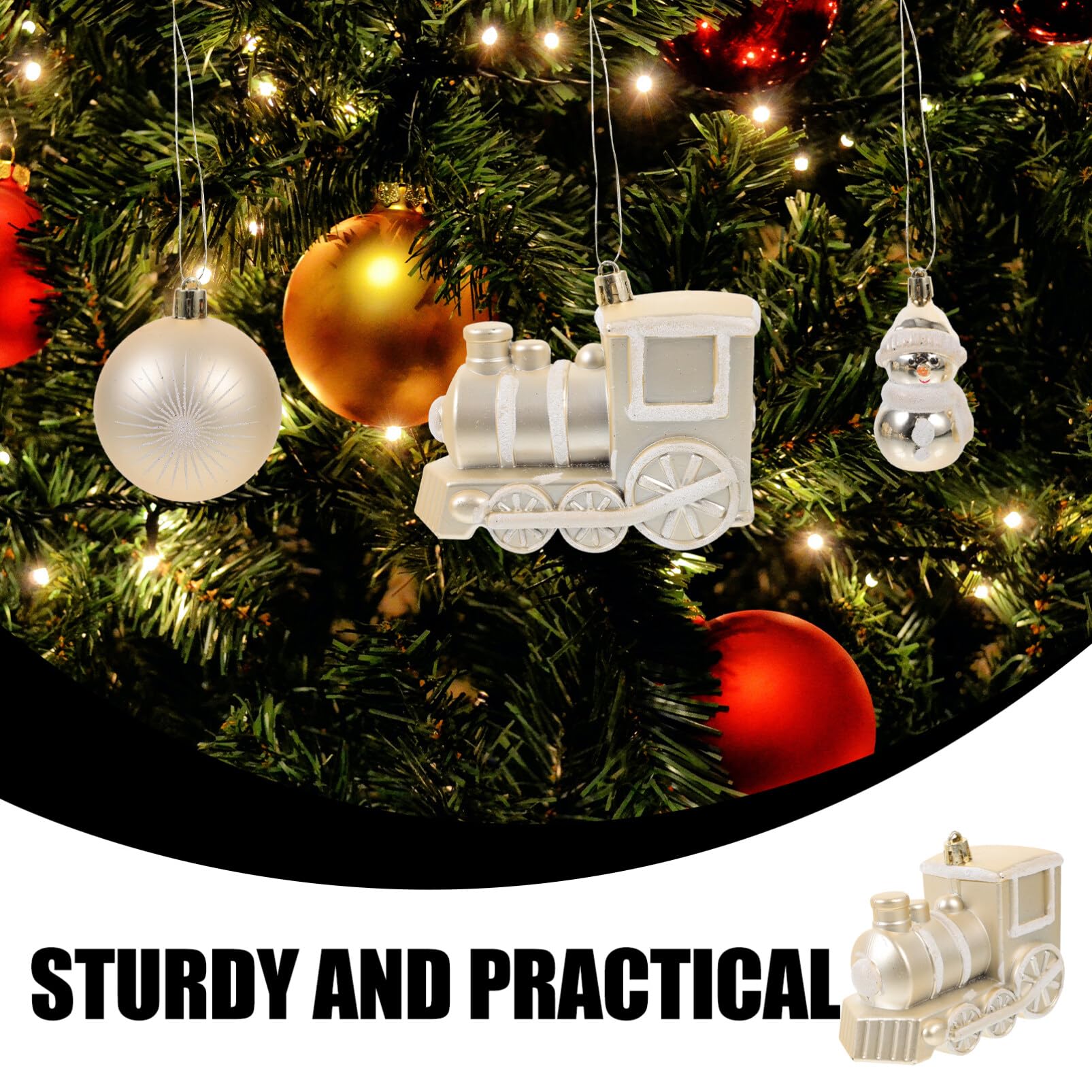 Luxshiny Palle di Natale Decorative Ornamenti di Palla per Albero di Natale Accessori Natalizi da Appendere Decorazioni per Interni e Feste