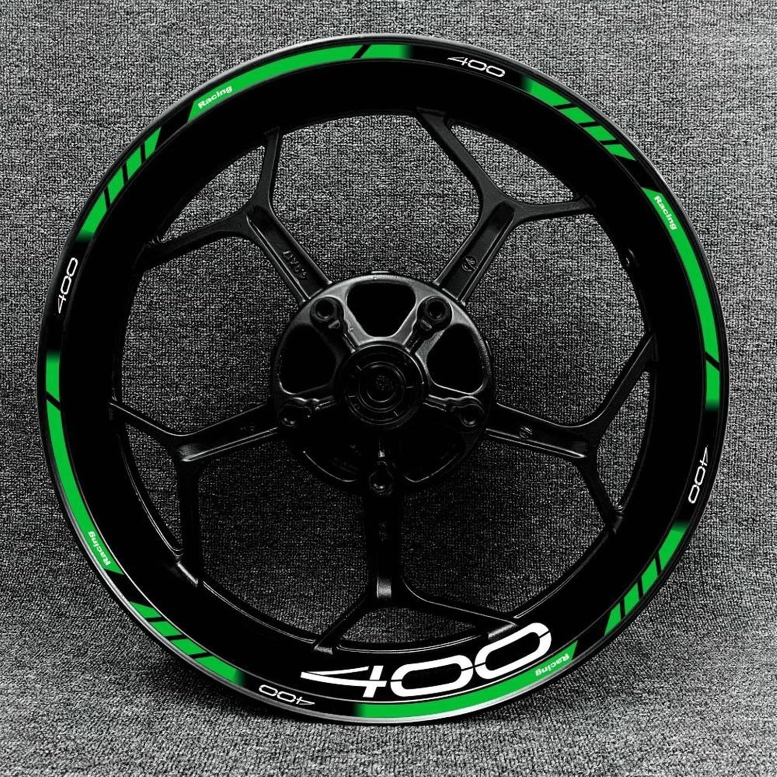 Motorcycle for Kawasaki Z400 Accessories Reflective Wheel Sticker Hub Waterproof Stripe Tape Rim Decal Decorative(Color2)