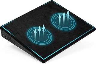 FLIPLINE Keilkissen mit atmungsaktivem Anti-Rutsch Samtbezug [optimaler Härtegrad] Airflow Sitzkeilkissen Bürostuhl Keilki...