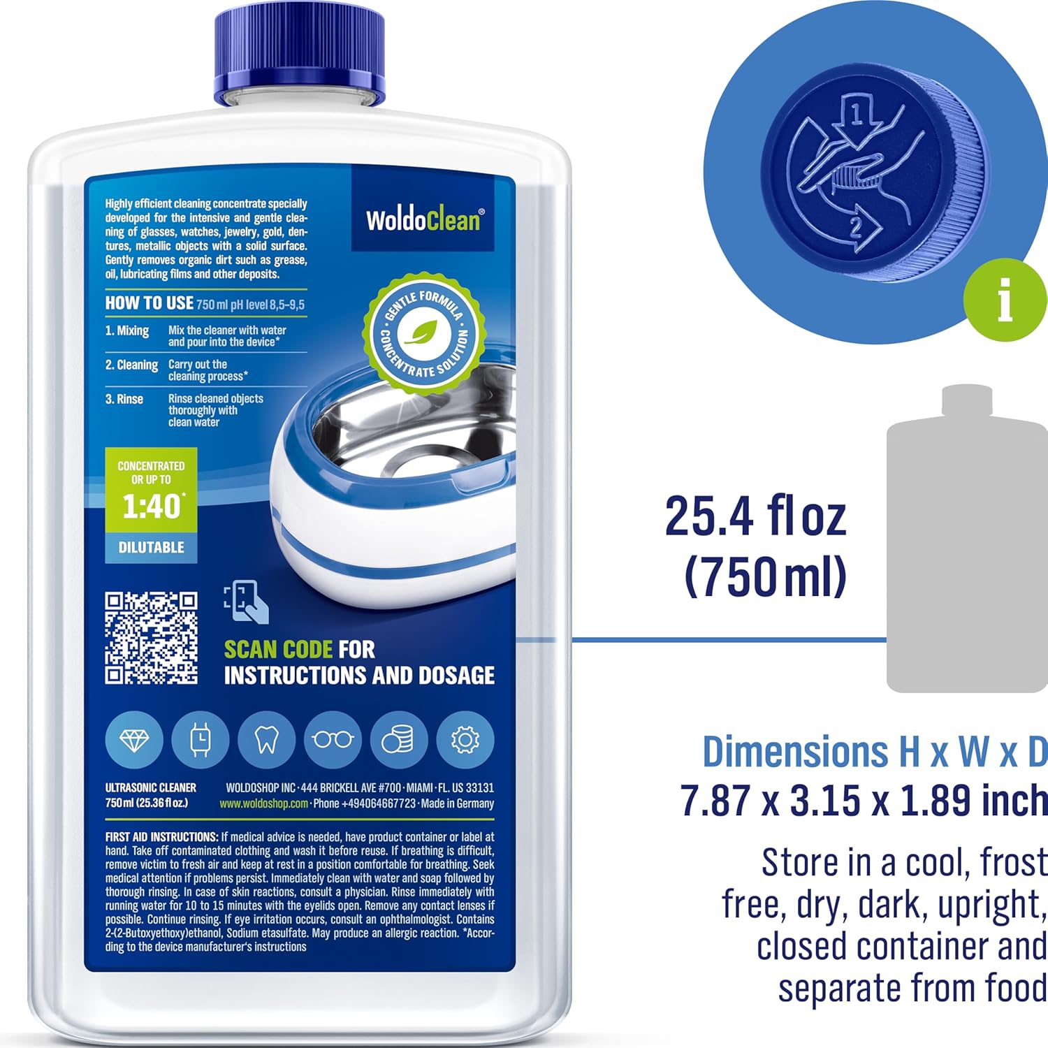 WoldoClean Ultrasonic Cleaner How It Works - Mixing, Cleaning, Rinsing