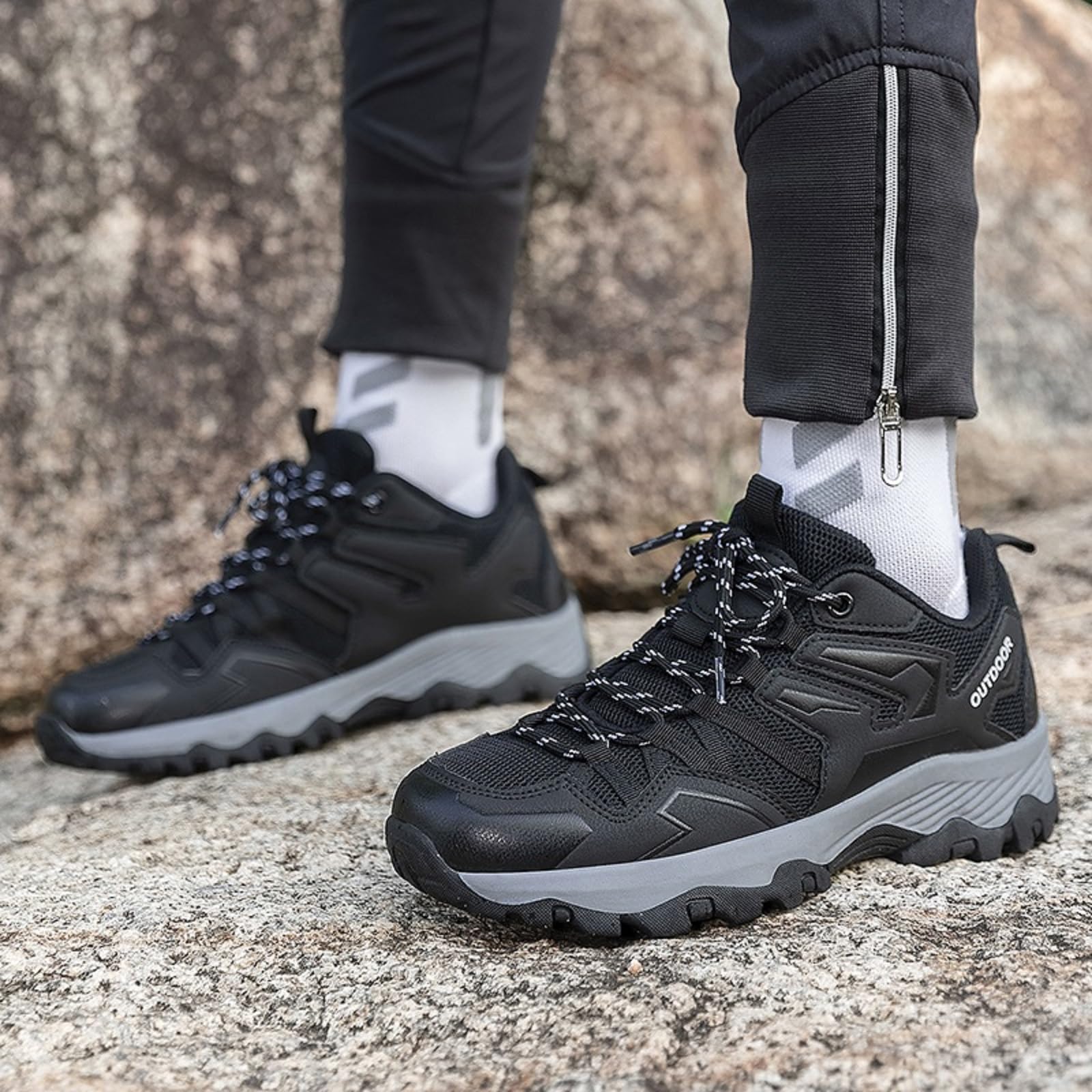 AONEGOLD Zapatillas de Senderismo para Mujer y Hombre Zapatos de Montaña Zapatillas de Trail Running Ligeras Transpirable Antideslizante Impermeables Zapatos de Trekking