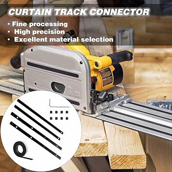 2 Set Guide Rail Connector Kit with Guide Rails Track Tape, P-45777 Circular Saw Guiding Rail Accessories for Plunge Saw Track Joining