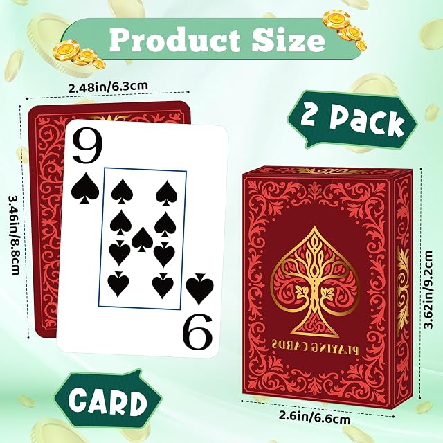 Foto 2 de 8 de Juego de cartas de póquer con índice jumbo, diseño profesional