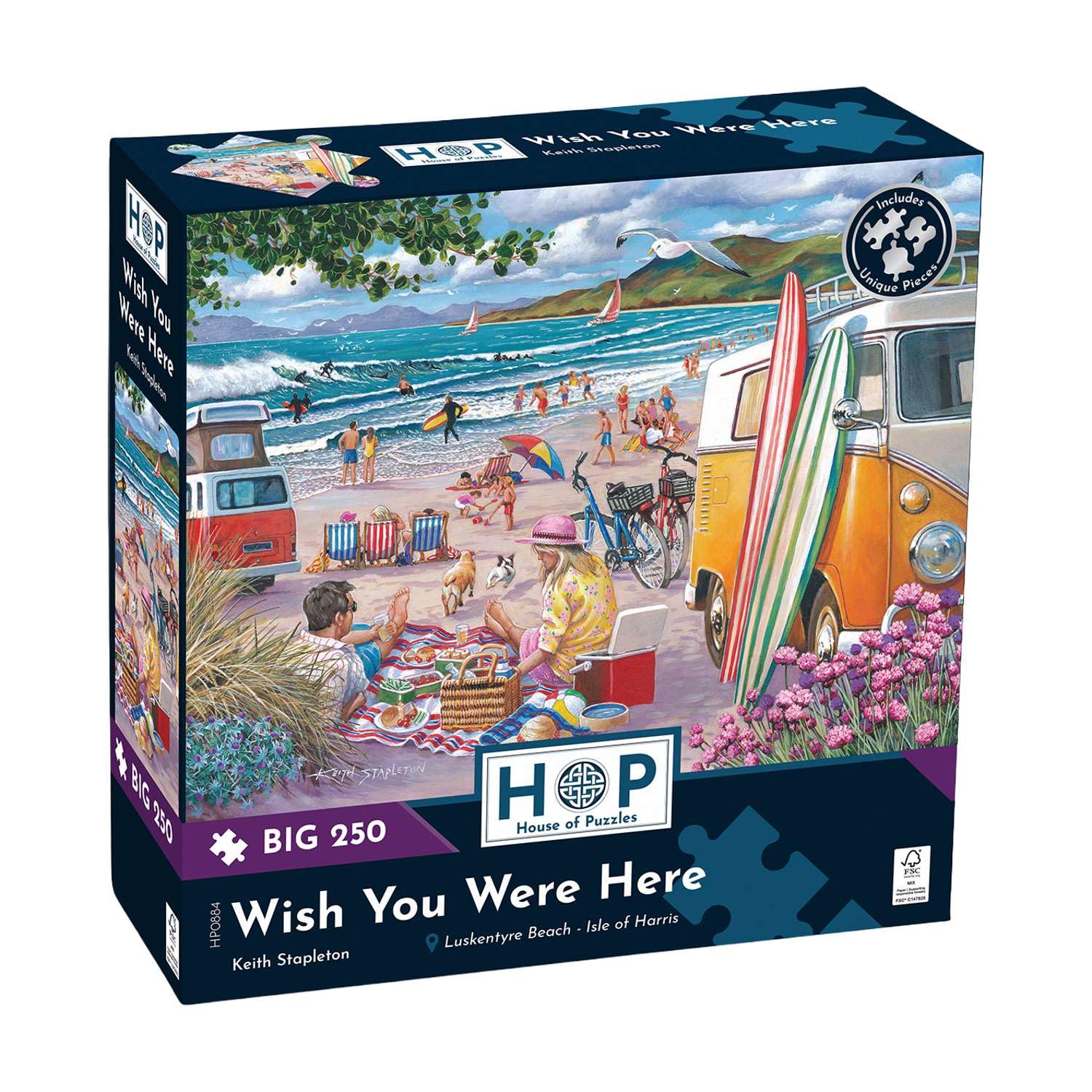 The House of Puzzles Wish You Were Here BIG 250 Puzzle | Jigsaw for Adults
