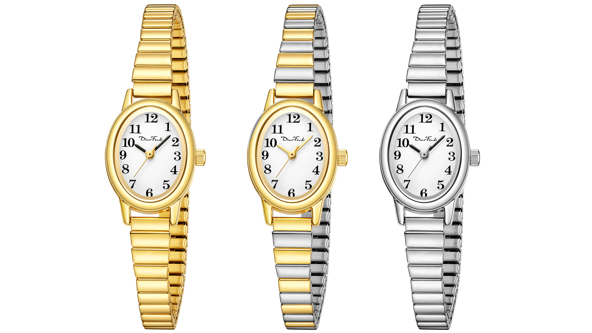 Petite Women\'s Easy Reader Analog Watch with Stainless Steel Expansion Band Diaofendi Petite Women main image 3