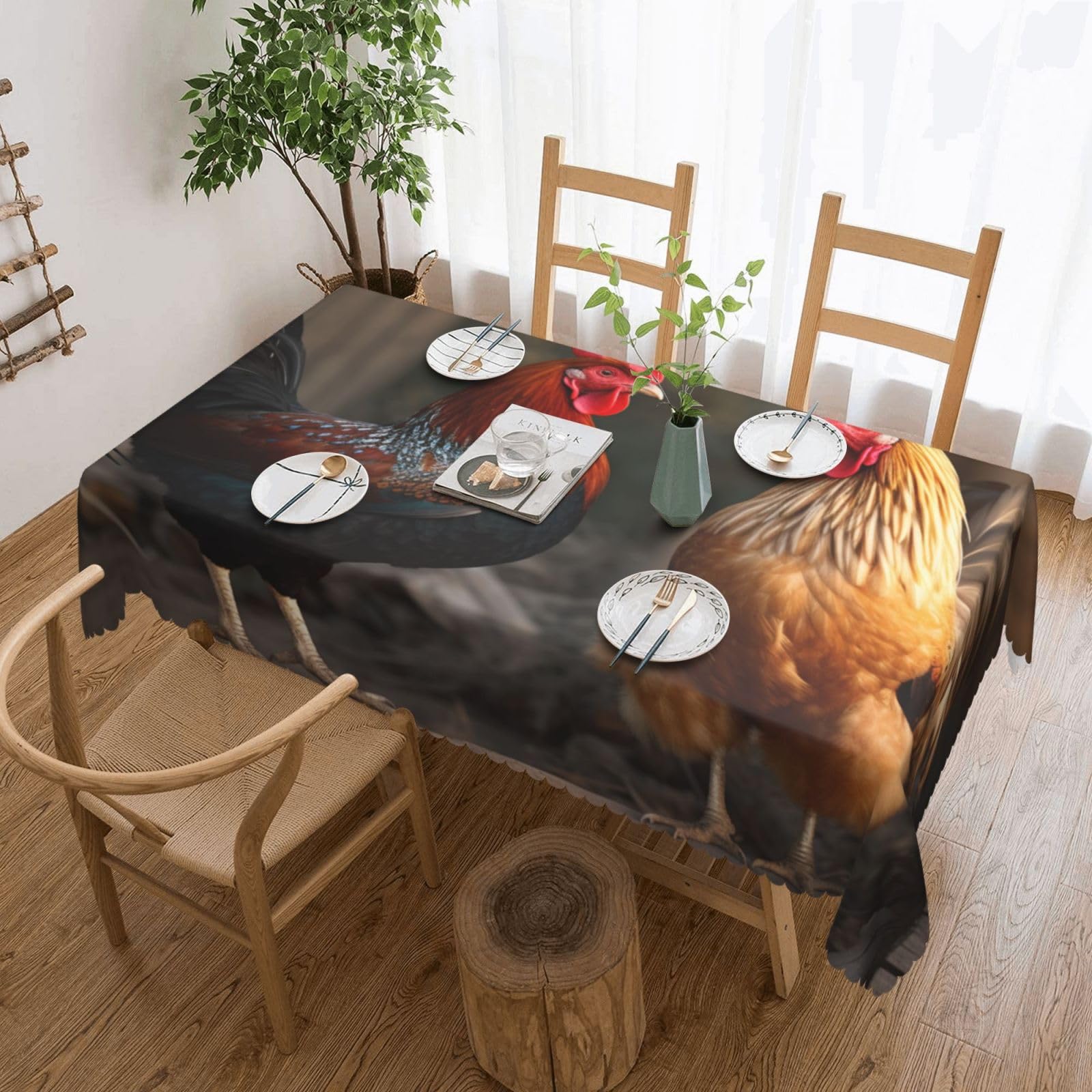 Nappe rectangulaire de qualité supérieure résistante aux taches pour dîner
