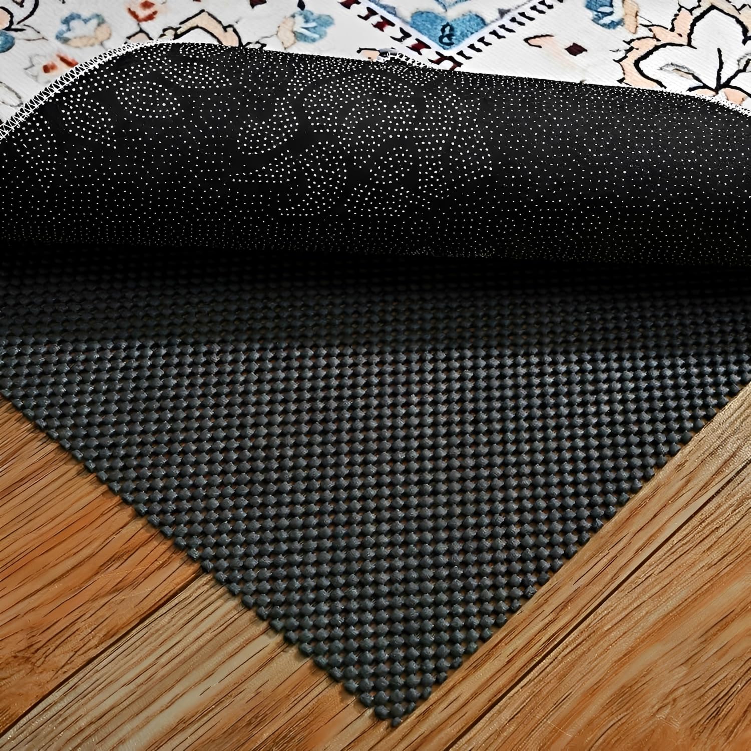 Non Slip Mat, Multipurpose PVC Anti Slip Rug Underlay, Waterproof Grip Mat Liner, Cut-to-Size Non Slip Matting for Rugs, Drawers, Shelves, Home & Office (Black, 30cm x 300cm)