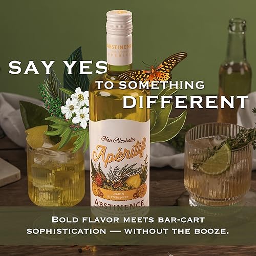 Miniatura 4 de Abstinence Aperitivo sin alcohol de limón, 25.4 fl oz, galardonado, inspirado botánico, licores sin alcohol destilados, alternativa de cola sin