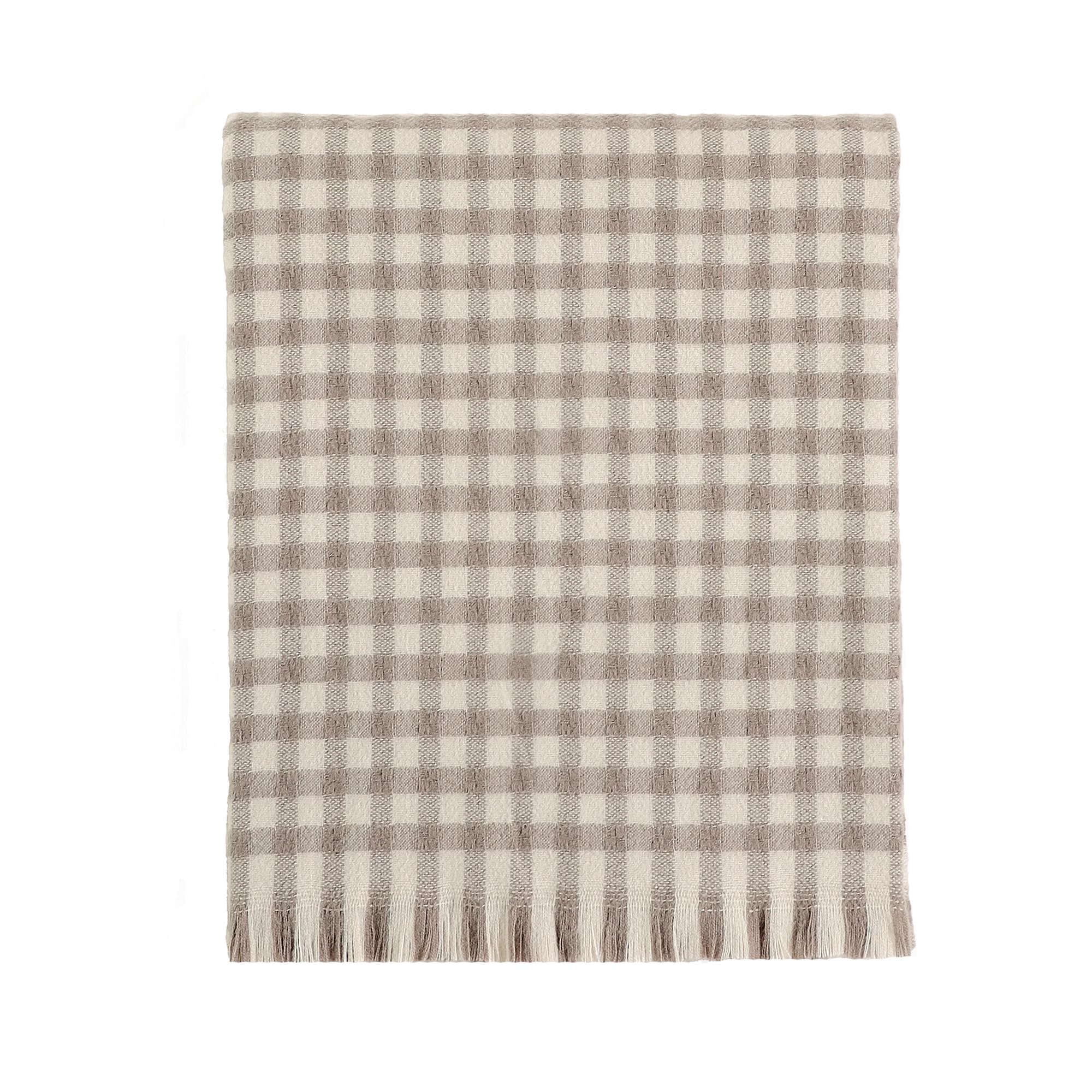 CREVENT Manta de Punto Bohemio para sofá, Silla, Cama, decoración del hogar, Suave, cálida, acogedora, Ligera, para Primavera, Verano y otoño (127 x 152 cm, Color marrón a Cuadros)