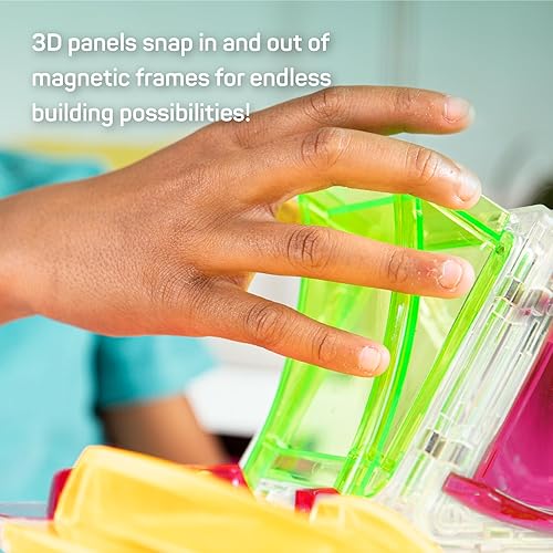 Miniatura 4 de Squaregles Drop N Jump - Juego de 12 piezas de bloques de construcción magnéticos azulejos magnéticos para niños juguetes STEM para niños de 4 a 10