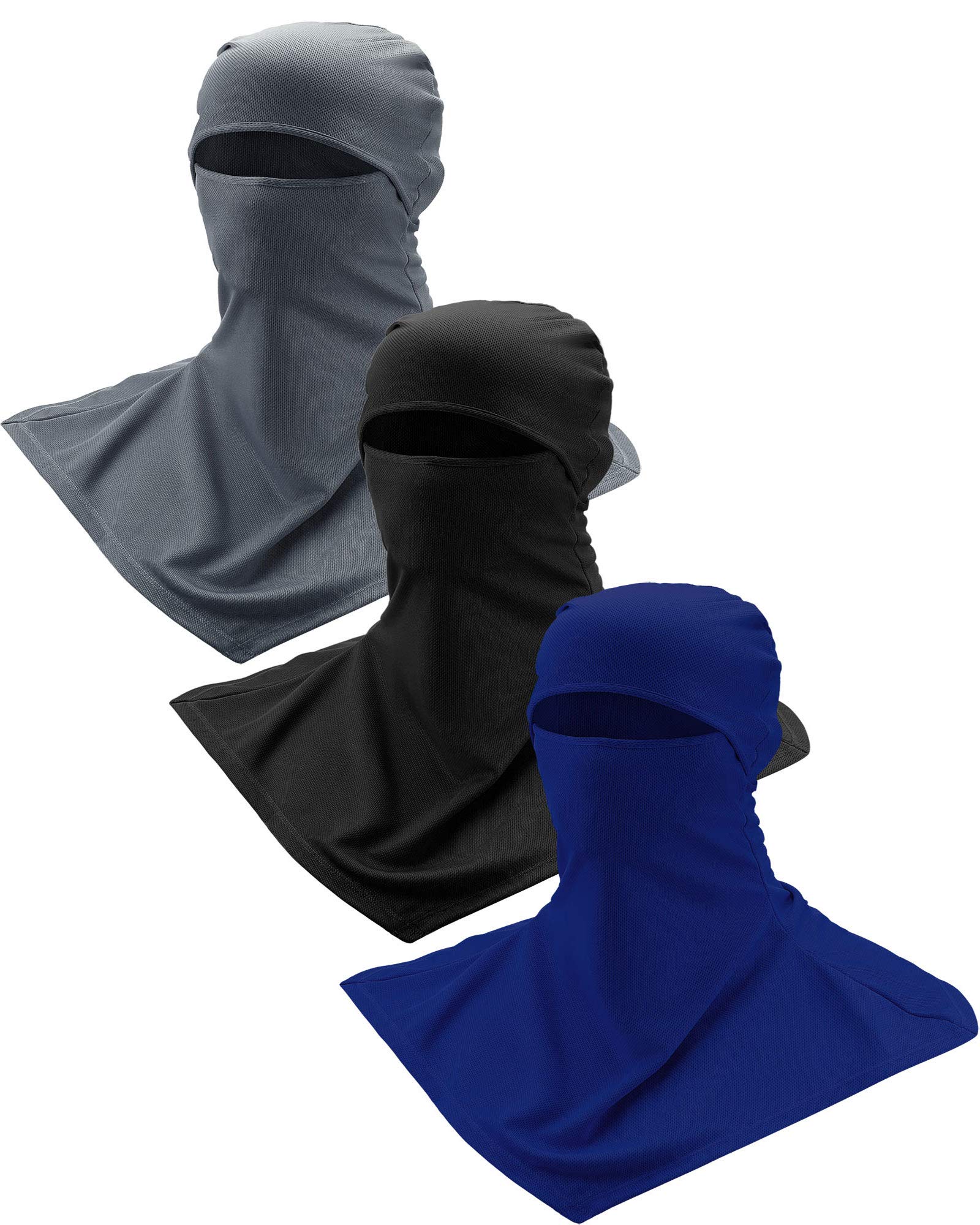 SATINIOR 3 Piece Balaclava Face Cover Sun Protection Neck Cover Summer Balaclava Motorcycle Face Mask for Men Women