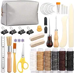 49 kits de encadernação de livros para iniciantes, ferramentas de encadernação manuais, suprimentos de encadernação com escova de fita de papel e régua de aço para artesanato de encadernação DIY