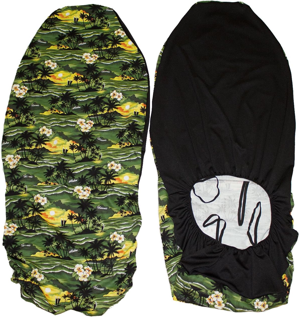 Hawaiian car seat cover, Aloha Sunset Green, Made in Hawaii