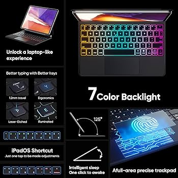 Amazon.com: doqo Keyboard case for iPad Air 11(M2/M3) 2024 2025