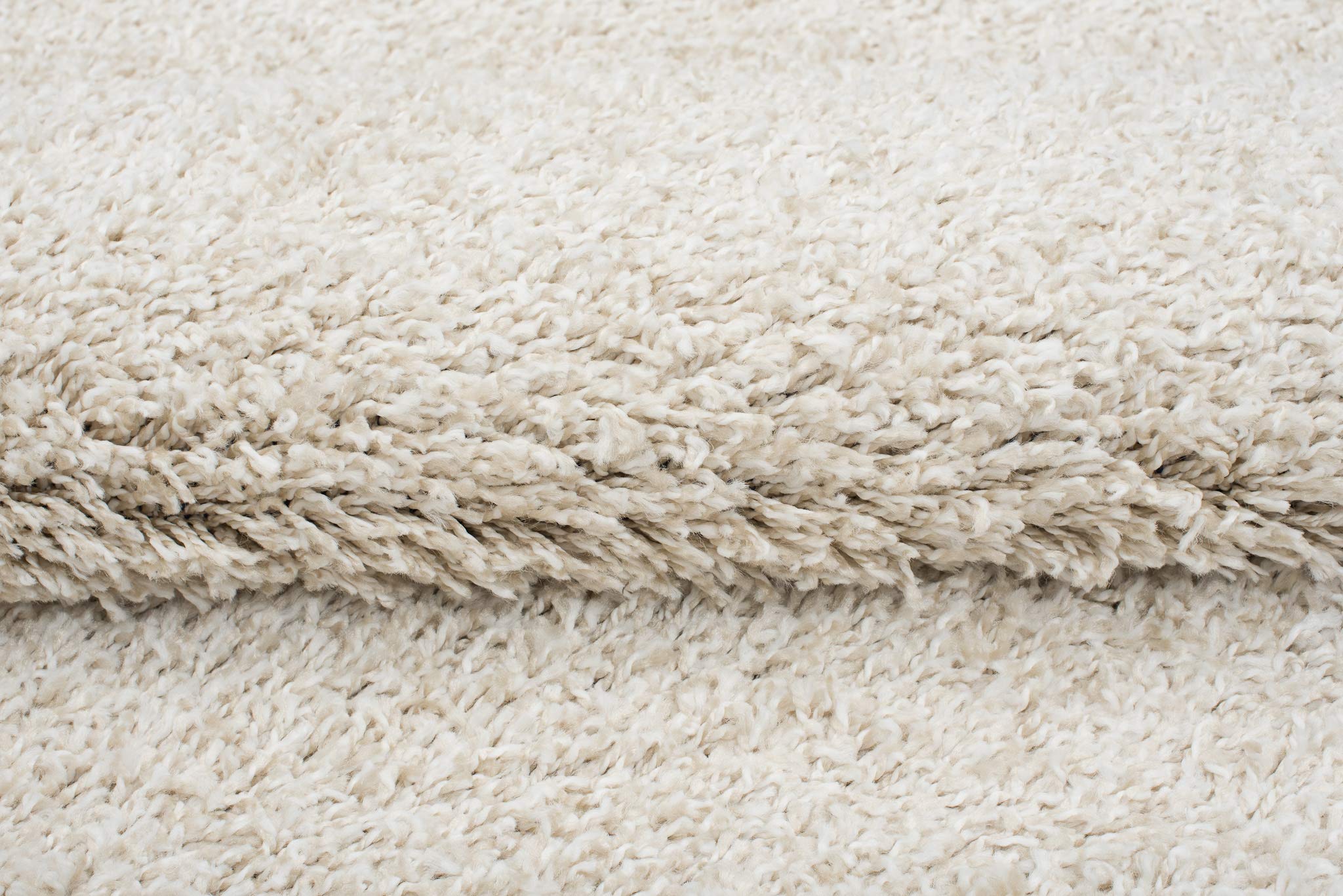 Tapiso Essence dywan Shaggy, wysokie runo, beżowy, jednokolorowy, miękki, nowoczesny, prostokątny, do salonu, sypialni, Ökotex 140 x 200 cm