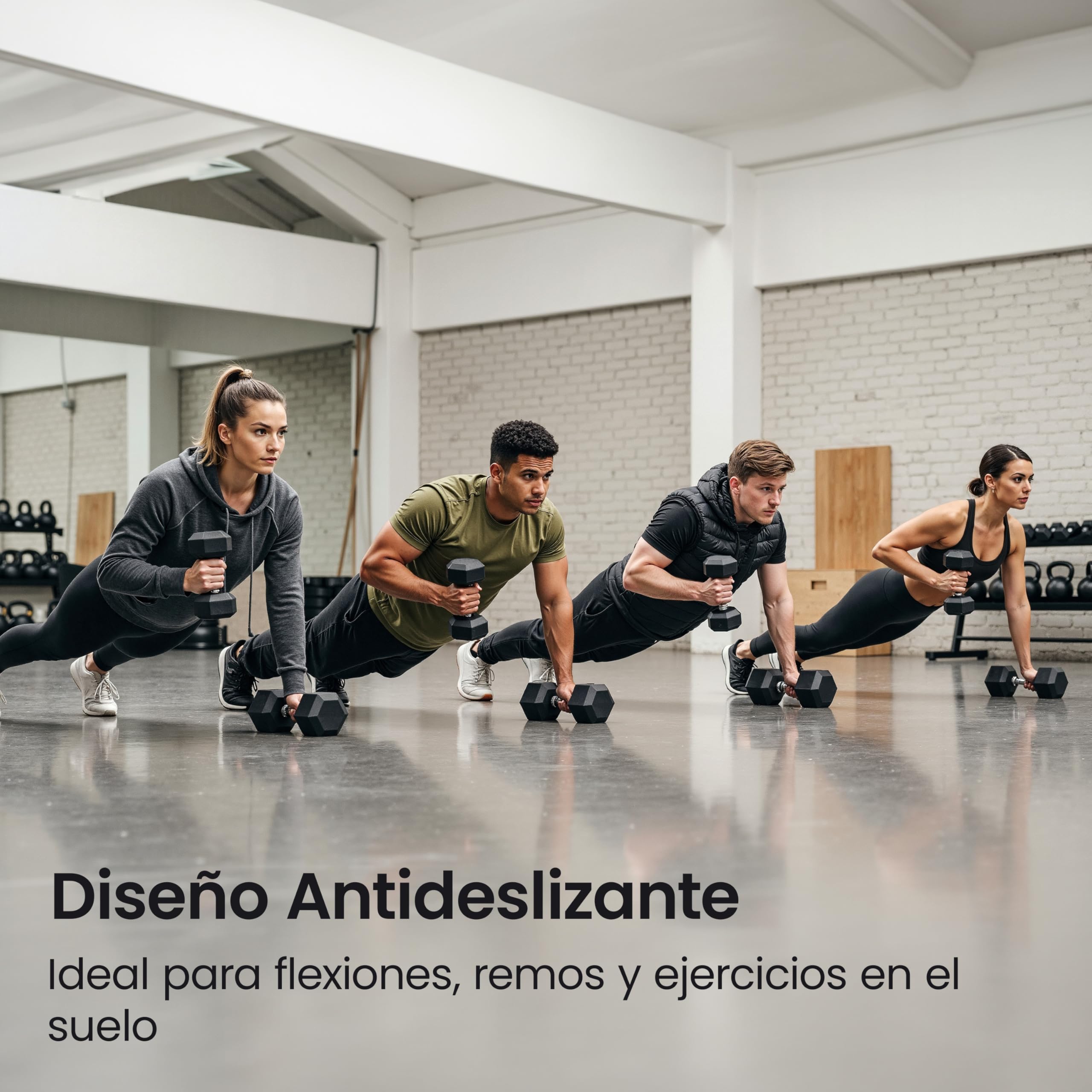Yaheetech Juego de 2 Mancuernas Hexagonales, 5 kg/10 kg Juego de Pesas Antideslizantes con Revestimiento de Goma para Entrenamientos de Fuerza Gimnasio en Casa