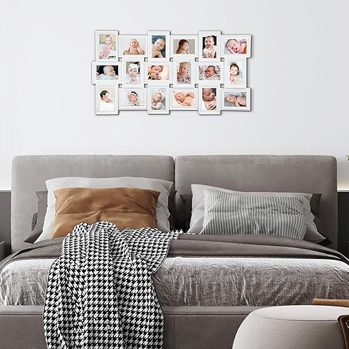 Miniatura 4 de Jerry & Maggie - Marco de fotos rectangular largo de 17 x 33 pulgadas, collage de galería para selfies, para colgar en la pared para fotos de 6 x 4