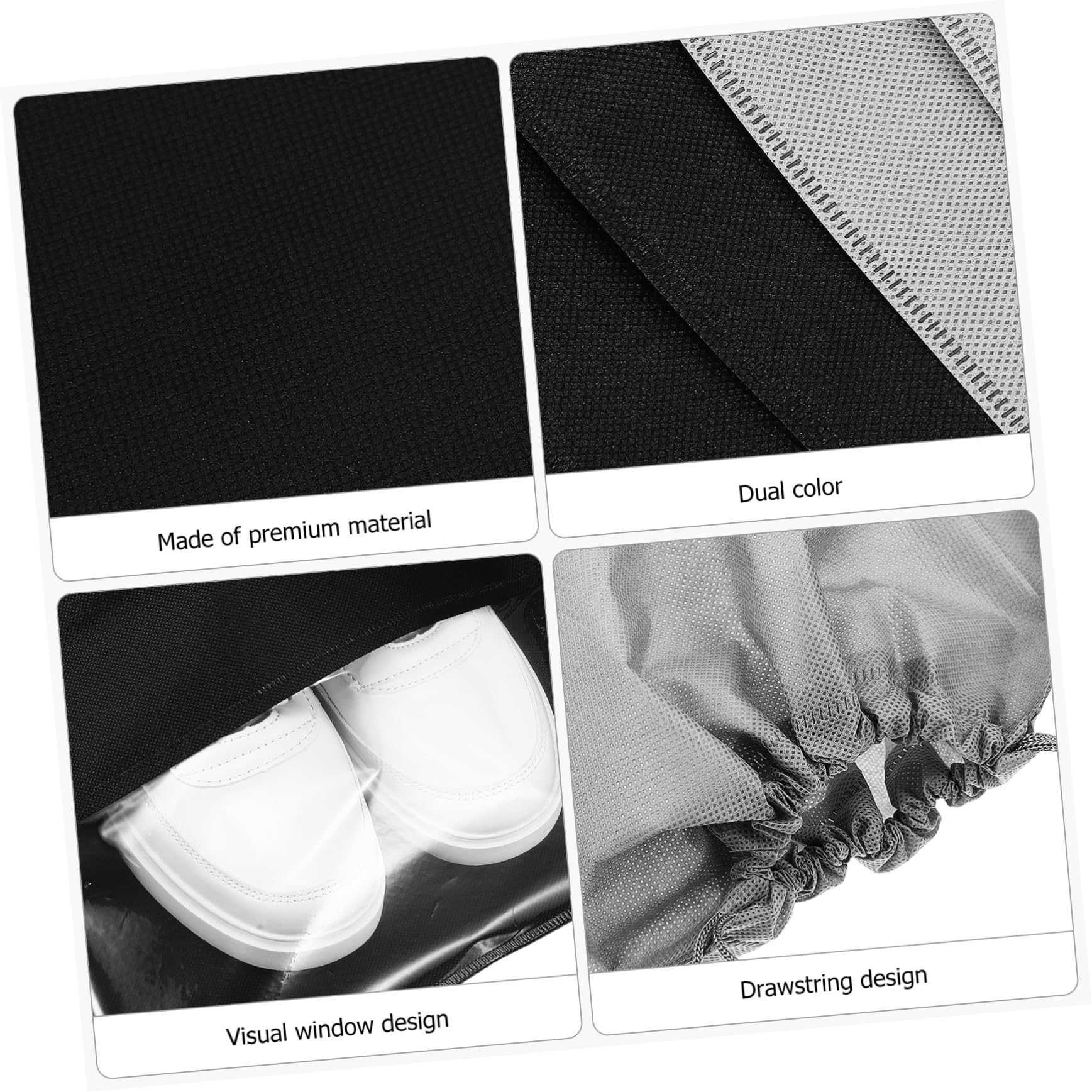 20stücke Reiseschuhtasche Aus Vliesstoff Leicht Kordelzugverschluss Transparent Für Schnelle Identifizierung Vielseitig Für Schuhe Und Reisebedarf