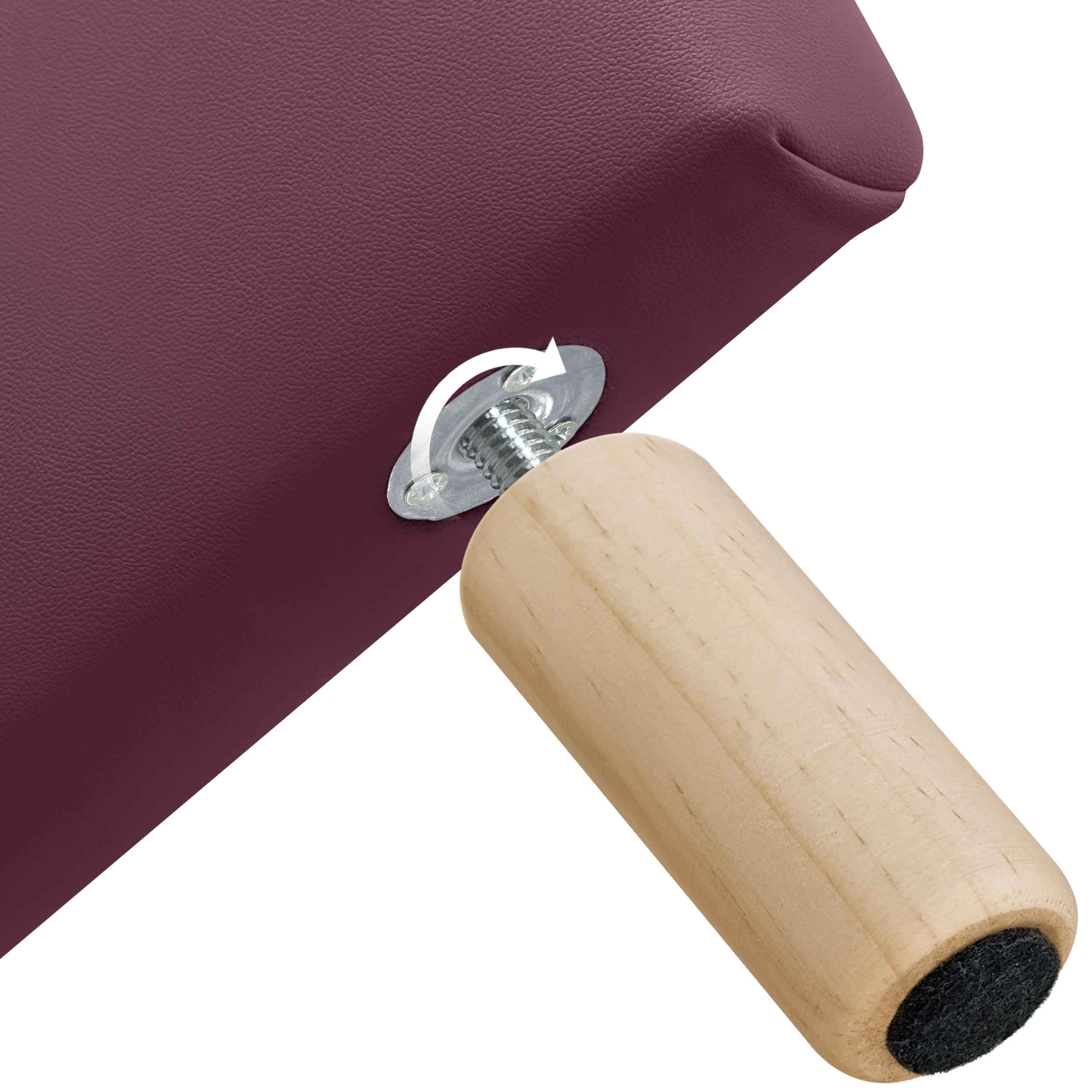 DHOME Cabecero Tapizado Capitoné Suelo 2 hileras Amplio de Polipiel para Cama Matrimonio Cabezal Dormitorio (Vino Tinto, 220cm Dual)
