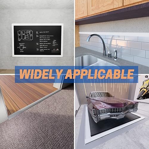 Miniatura 6 de COUKIU Tira de Transición de Piso de PVC de 3.28 Pies, Moldura Pelar y Pegar para Transiciones de Umbral con una Altura Menos de 5 mm0.2in, Ribete