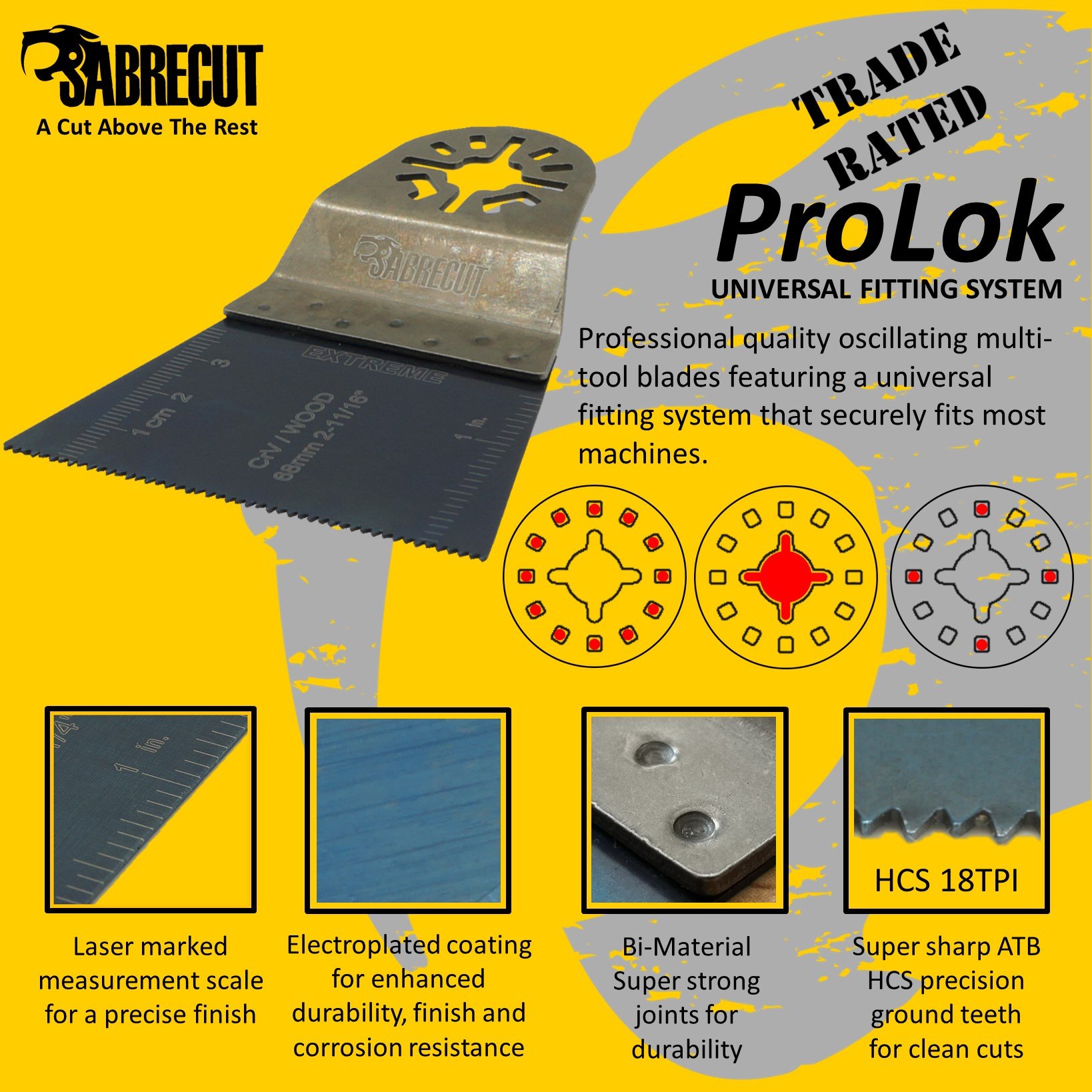 SabreCut 25pcs PRK25A Multitool Klingen Langlebig