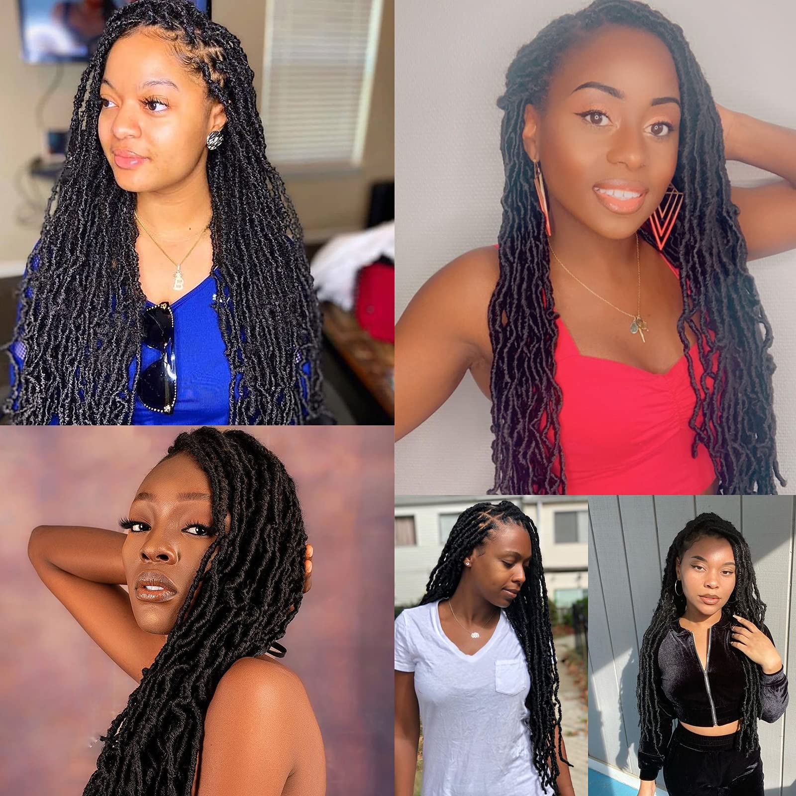 Snapklik.com : 24 Inch Soft Locs Crochet Hair 6 Packs New Distressed ...