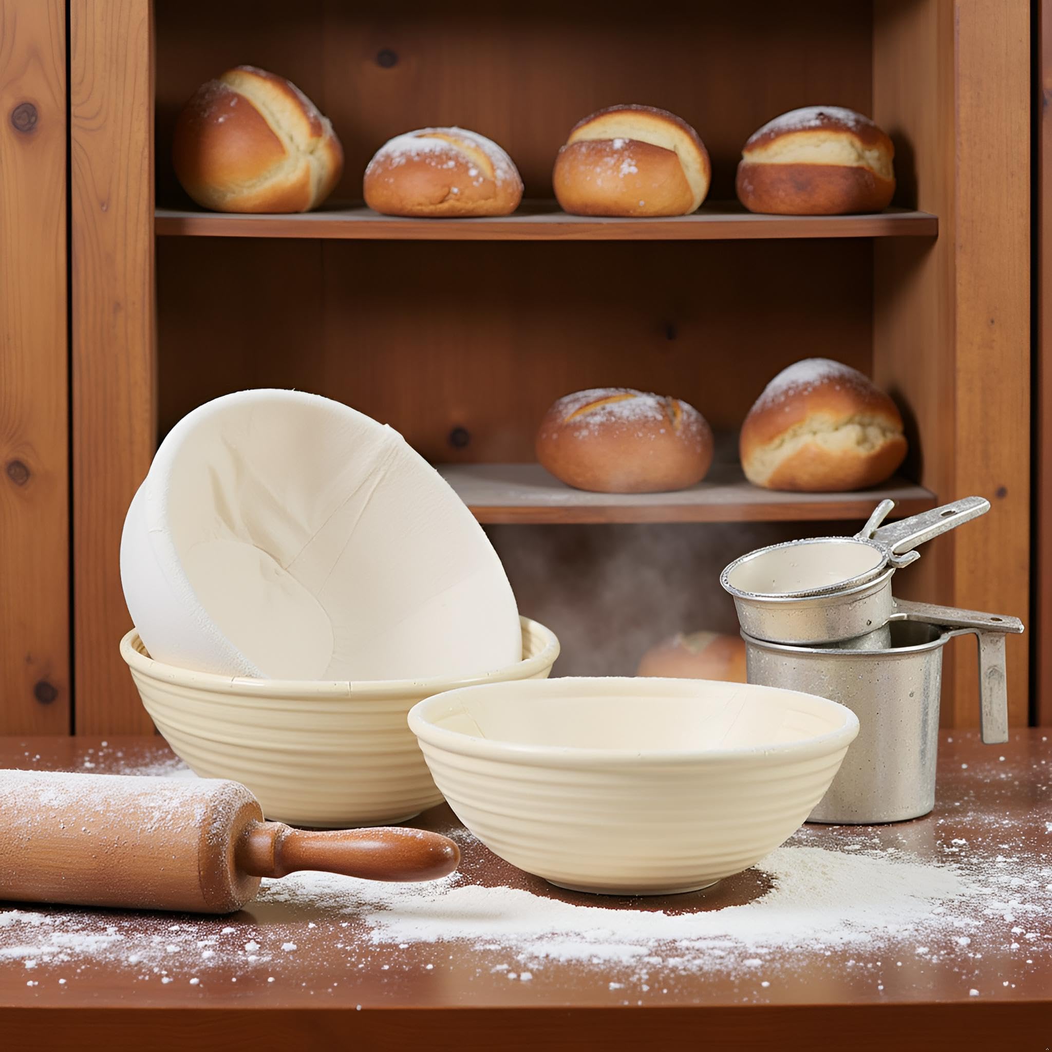 Brot-Gärkorb Aus Baumwoll-Leinen – 22,9 Cm, Atmungsaktiv, Wiederverwendbar, Für Perfektes Brotbacken