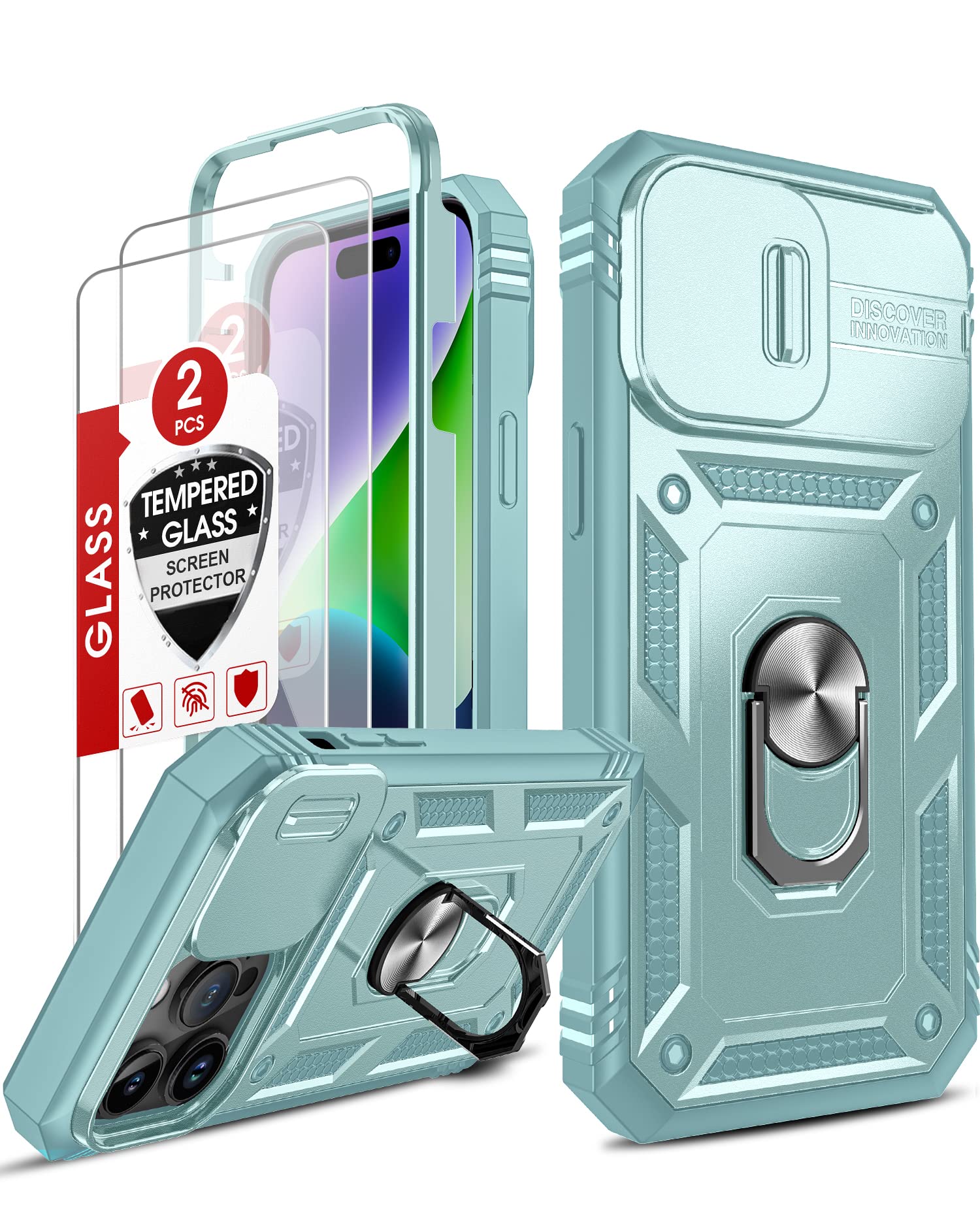 Cover MagSafe iPhone 14 Pro Max Blu Opaca - Protezione Lenti Antiurto