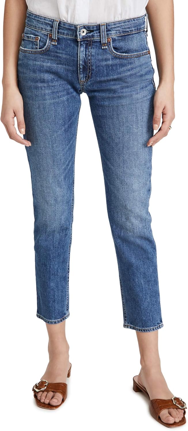 rag & bone Women's Dre Low Rise Slim Boyfriend Jeans