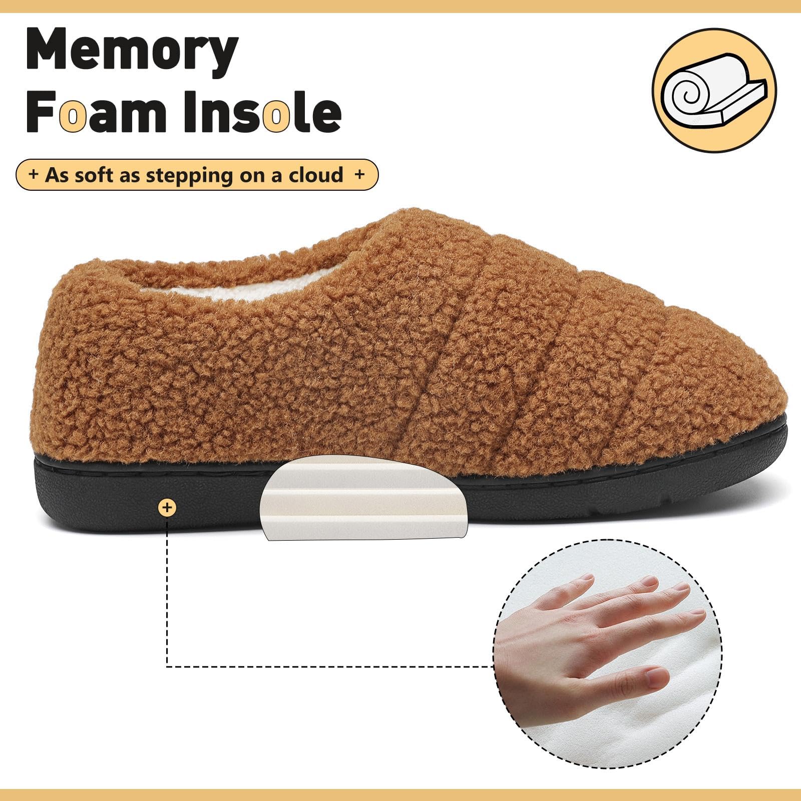 Mishansha Pantofole Inverno Calde in Memory Foam Ciabatte da Casa Comode Antiscivolo, Unisex-Adulto