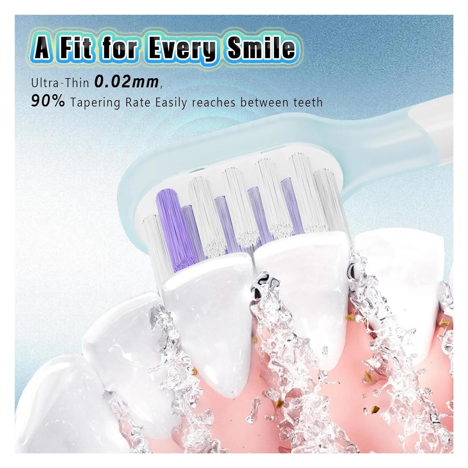 4Pcs cabezales, compatible con Laifen, gama completa cerdas suaves | Boquillas de repuesto for cepillo dental electrico(MIX 12 PCS)