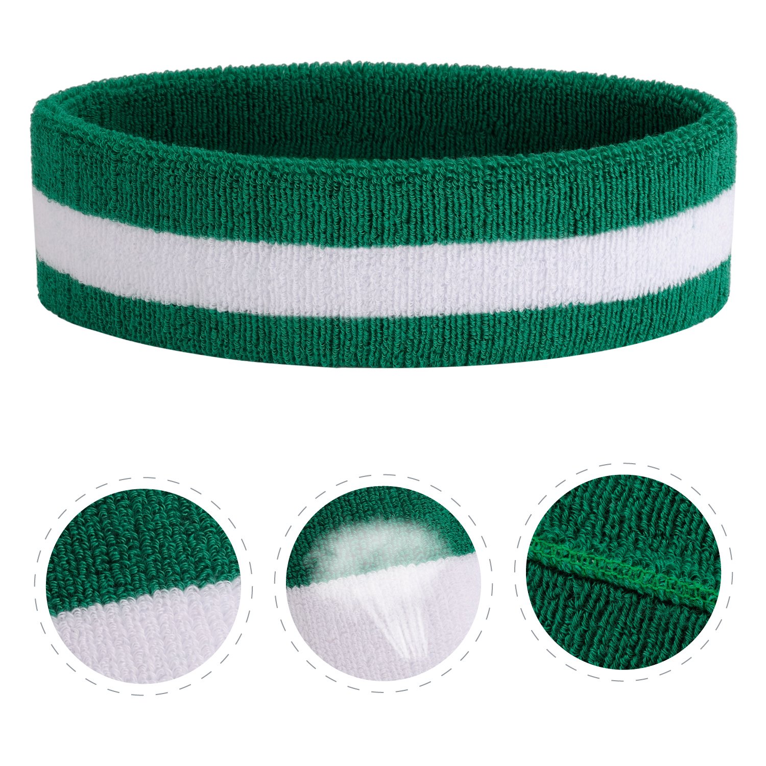 ONUPGO Schweißband Set Sportstirnband Handgelenk gestreifte Schweißbänder Frottee Sporttraining Basketball-Armband Stirnbänder Feuchtigkeitstransport Schweiß absorbierendes Stirnband